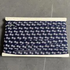 ♡花柄♡ リボン 和柄 刺繍 紺色 ネイビー 12mm