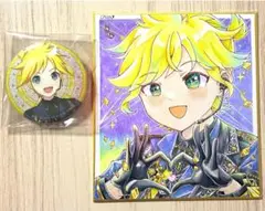 手書きイラスト　鏡音レン　小色紙　おまけ付き
