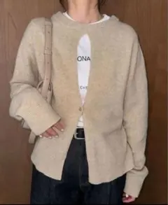 最終値下げ/広瀬すずxCLANE モヘアLOOSE KNIT CARDIGAN CLANE - 広瀬すず × CLANE MOHAIR LOOSE KNIT CARDIGANの通販 by にこ