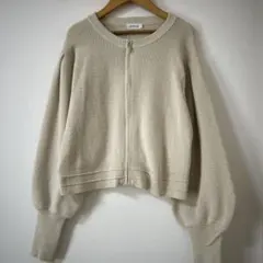【SALE】LEPSIM ⭐️ 春物　ゆる袖　ジップアップ　カーディガン　ベージュ