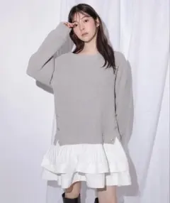 Rirandture リランドチュール　ティアードドッキングチュニックワンピース