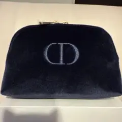DIOR 2023 ホリデー限定 ベルベット ポーチ ネイビー