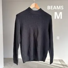 メンズ　ビームス　黒 タートルネック ニット　ブラック