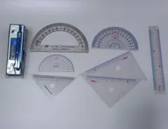 文房具セット コンパス・三角定規・分度器・定規まとめ売り