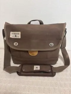 良品】 犬印製作所 帆布 カーキ ビジネスバッグ ブリーフケース 2way 