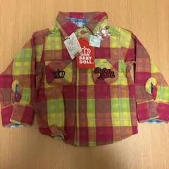 タグ付き　新品未使用　BABY DOLL チェック柄リバーシブル長袖シャツ