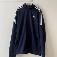 adidas ジップアップジャージ　Oサイズ　アディダス　トラックジャケット　紺