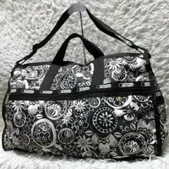 レスポートサック ボストンバッグ 2way 大容量 花柄 ナイロン モノトーン