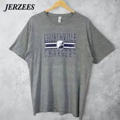 ジャージーズ Tシャツ L グレー カレッジロゴ 古着 ビッグシルエット 半袖