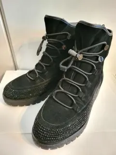 MICHAEL KORS　マイケルコース　ショートブーツ　ボア　黒　24.5cm