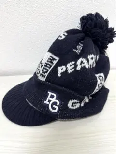 PG ロゴ入り ネイビー ニットキャップ
