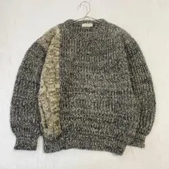 【ヨークレーヌ】ニット セーター クルーネック 長袖 毛混 M