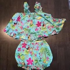ハワイ産　RJC フラワープリント ベビー服セット