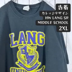 カレッジ風 HW LANG SR MID SCHOOL 古着 00s〜 Tシャツ
