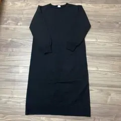 URBAN RESEARCH DOORS ブラック ロングニットワンピース