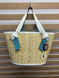 【トートバッグ付き】 PELLE BORSA ペレボルサ ハンドバッグ（ブルー）