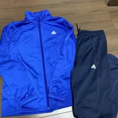 adidas ジャージセット 青紺　トリコット　160