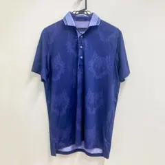 グレイソン ポロシャツ ネイビー Sサイズ GREYSON 総柄 ゴルフ