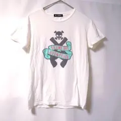 【人気】ビームスボーイ LOVE&PEACE スカル プリント Tシャツ 白 Mのサムネイル