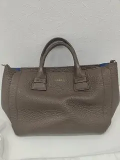 FURLA ブラウンレザーショルダーバッグ 保存袋付き