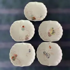 深川製磁　ひょうたん　小皿　４枚　　おまけ1枚
