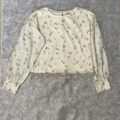 alicia PAGE BOY アイボリー 刺繍 長袖トップス