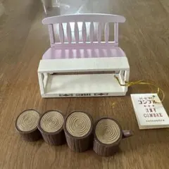 concombre 純喫茶コンブル ベンチと切り株セット
