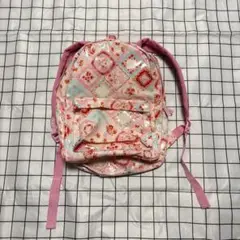 ★ピンク 花柄 パッチワーク風 リュック ビニールコーティング 子どものサムネイル