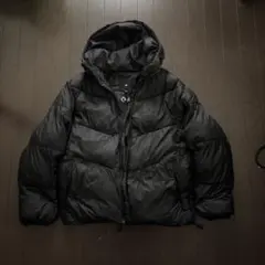 H&M ブラック ダウンジャケット フード付きS