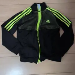 adidas ジャージ 140 黒/蛍光イエロー