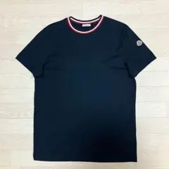 美品☆ モンクレール 刺繍 襟トリコ Tシャツ グレー M 国内正規品 5S25