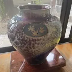 訳あり 九谷焼 金箔鶴連山 花瓶 一泉作 - メルカリ