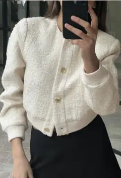 【新品】ZARA テクスチャーボンバージャケット