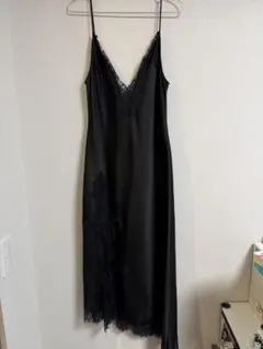 ZARA キャミワンピース ブラック レース M