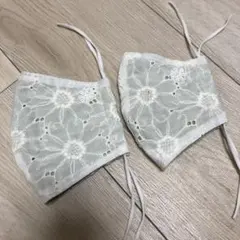 ハンドメイド　セレモニー　マスク　マスクカバー　親子ペア