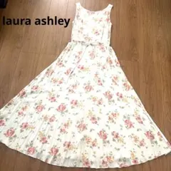 XL相当✨LAURA ASHLEY シフォンロングワンピース スカラップ 花柄