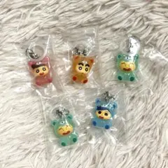 めじるしアクセサリー　クレヨンしんちゃん　みんなでくまパジャマ　セミコンプリート