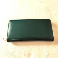 超人気　メンズ　レディース　本革　長財布　グリーン　緑　さいふ　素敵　レザー