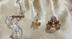 シンデレラモチーフピアス　3点セット　未使用品　匿名配送