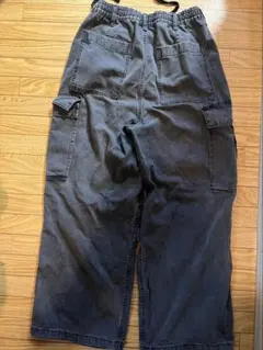 GU ウォッシュドカーゴパンツ ブラック Ｓ