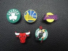 新品 NBA ブルズ レイカーズ クロックスチャーム ジビッツ 5点セット