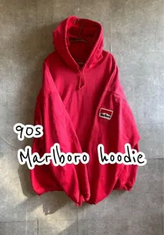 【90s 】 Marlboro パーカー XL 赤 ボロ USA製