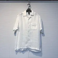 【00s OLD GAP】オープンカラーシャツ リネンシャツ ホワイト 開襟 麻のサムネイル