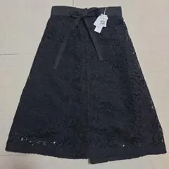新品タグ付き　ヤマダヤ　resil　レジル　レース　スカート　ブラックのサムネイル