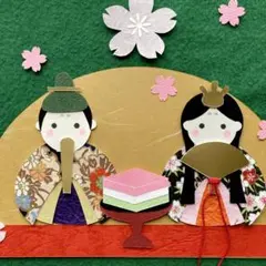 【MS-01】おひなさま5セット　ひな祭り　桃の節句　3月　壁面飾り