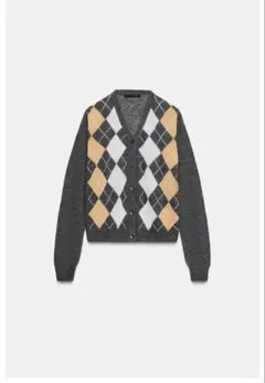 ZARA / ザラ ひし形ニットカーディガン