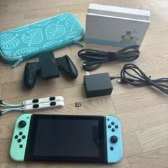 中古　Nintendo Switch あつまれ どうぶつの森デザイン　セット