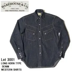 WAREHOUSE Lot 3001 デニムウエスタンシャツ サイズ38