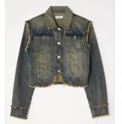 新品未使用LAGUA GEM CUT OFF COMPACTデニムジャケット青M