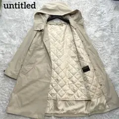 美品 ✨アンタイトル フーテッドコート　キルティングライナー ベージュ M